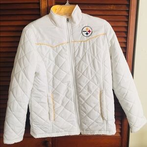 Steelers NFL brand ladies quilted jacket size Sm